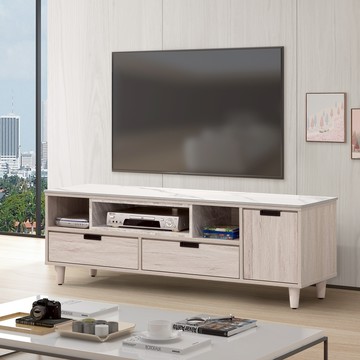 直人木業-COFFEE淺桐木精密陶板151CM電視櫃