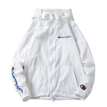 夏季新款潮牌刺繡外套男女情侶連帽夾克韓版潮流超薄透氣防曬衣服