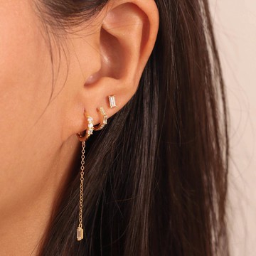 設計款 流蘇鋯石長款耳墜耳環 個性圓圈耳扣 結婚 伴娘 禮物推薦