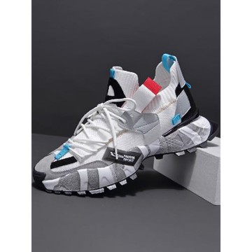 潮牌老爹鞋男2025春新款ins韓版潮流百搭飛織透氣增高休閑運動鞋