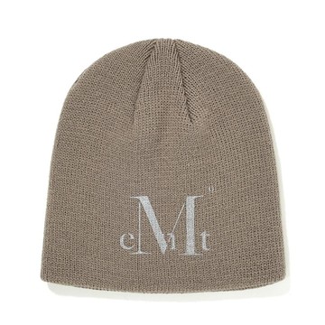 韓國 MUCENT SIGNATURE BEANIE 經典大Logo針織毛帽 米色 BEIGE