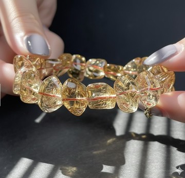 天然黃水晶手鏈手珠 | 天然水晶 | 送禮