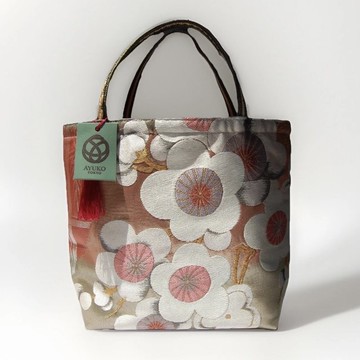 真絲和服袋帶托特包, 日本手工刺繡升級改造包
