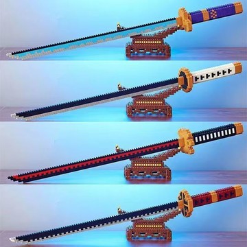 索隆武士🗡️玩具｜62cm超長拼接模型 ⚔️小顆粒 收藏禮物 🎁超長索隆同款 玩具 小顆粒串聯拼🌈接擺件