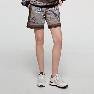 (DW台灣獨家) 星夜米奇 鬆緊腰頭短褲(卡其) - Daniel Wong