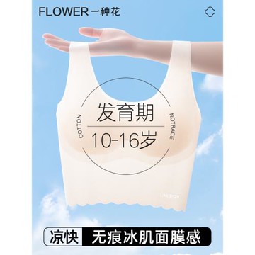 青少年13歲女孩內衣女學生初高中生冰絲夏薄款青春發育期少女文胸