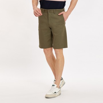 Hang Ten 經典斜紋開扣短褲-男(深綠)