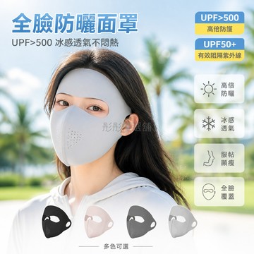 台灣出貨 防曬面罩 冰絲 涼感 透氣 全臉覆蓋 防紫外線 臉基尼 夏季 戶外 女用 遮陽口罩