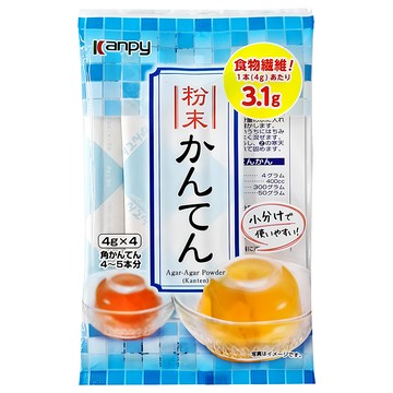 Kanpy 加藤產業 寒天粉 4g x 4包 食物纖維 小分裝  16g  1袋