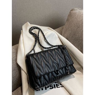 高級感包包女包2025新款潮時尚繡線單肩包網紅洋氣百搭鏈條斜挎包