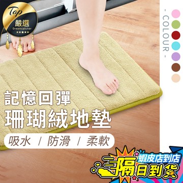 高品質【超吸水防滑🔥現貨免運費】珊瑚絨地墊 腳踏墊 浴室地墊 吸水地墊 房間地墊 防滑地墊 門口地墊 廁所地墊 地毯地墊