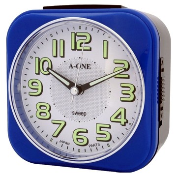 A-ONE 夜光大鈴響靜音鬧鐘 4分鐘貪睡裝置 台灣製造  顏色隨機