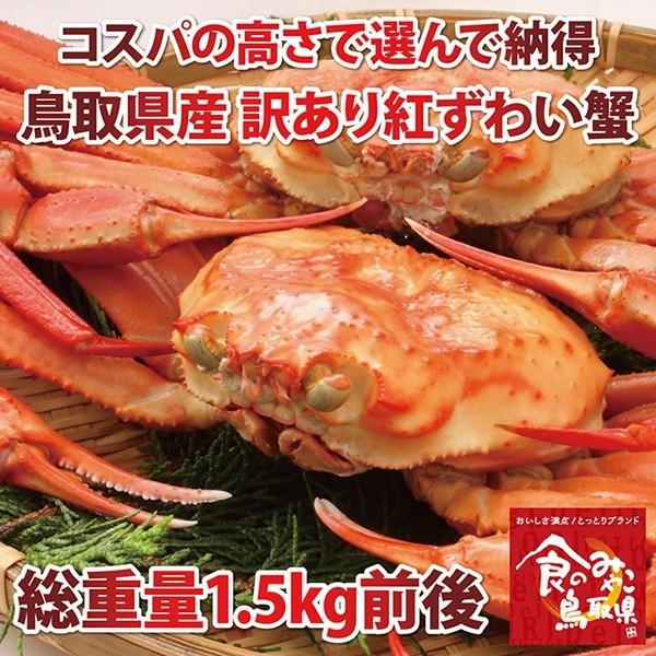 訳あり鳥取境港産天然紅ズワイガニ姿 約1.5kg　2枚〜4枚程度(かに カニ 蟹)