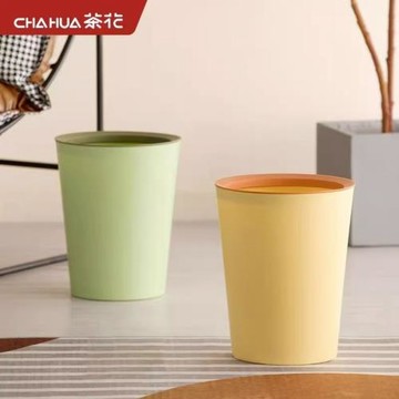 茶花垃圾桶家用客廳輕奢大容量2023新款廚房臥室衛生間高顏值無蓋