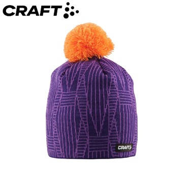 【CRAFT 瑞典 毛呢球球保暖帽《紫》】1903617/保暖帽/針織帽/毛線帽/休閒帽/毛帽