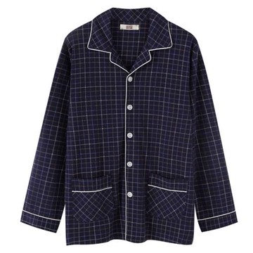 中老年單件男睡衣上衣春秋季全棉男睡衣秋冬季加厚純棉長袖男睡衣