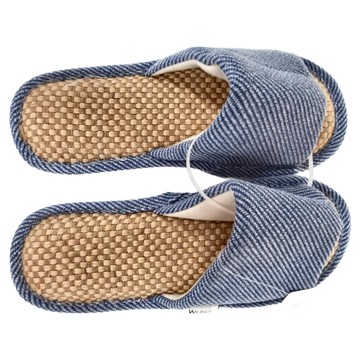 WUWU 桂林 棉麻室內拖  42/43  藍色  1雙