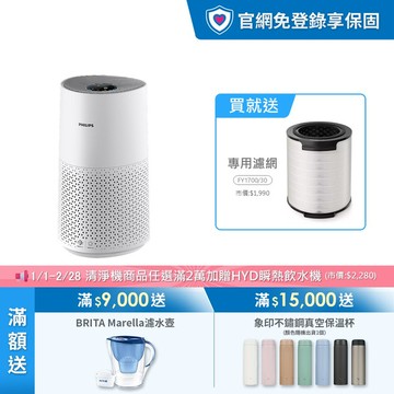 ★白小奈輕量版 限時4折 送濾網★飛利浦奈米級抗敏空氣清淨機(AC1711/80)-適用14坪