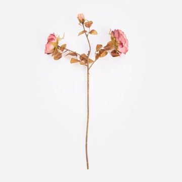 查莉擬真花插乾燥玫瑰花59cm 粉