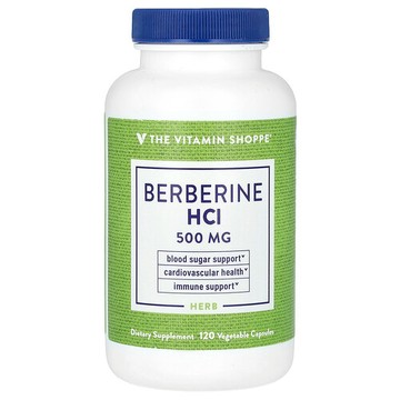The Vitamin Shoppe, 鹽酸小檗鹼，500 毫克，120 粒素食膠囊