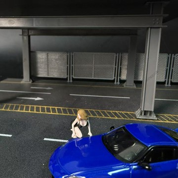 【台灣出貨】✨免運 微縮模型 微縮人偶 【妖嬈的車模#063】性感美女 跑車1/64迷你人偶精緻手辦擺件