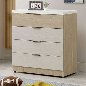 文創集 約奇2.7尺仿石紋四抽斗櫃-80x40x87cm免組