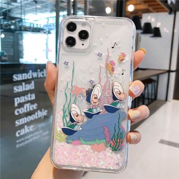 李知恩同款iPhone 16粉白XR流沙適用蘋果13手機殼iPhone11手機殼8p牡蠣寶寶14promax