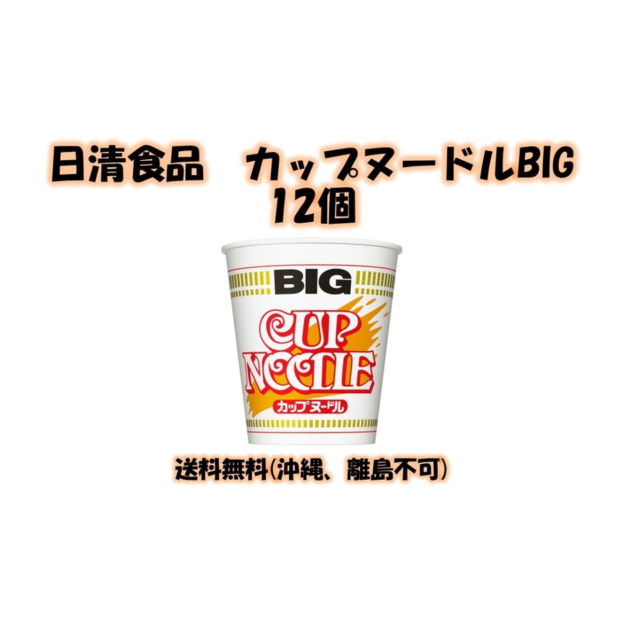 日清食品カップヌードル ビッグ 12個　送料無料(沖縄、離島不可)