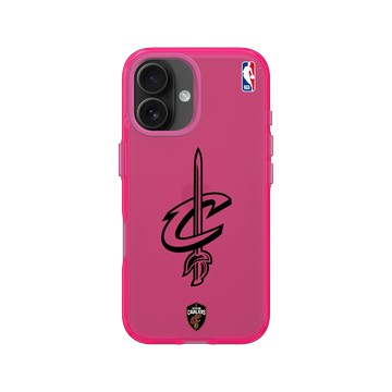 iPhone 16 Clear 粉漾桃 - NBA - B&W-克里夫蘭騎士 Cleveland Cavaliers B&W