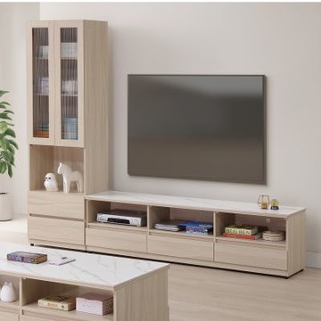 MUNA家居  米倫8尺岩板L櫃/M06+M07   240.5X40X199.5cm