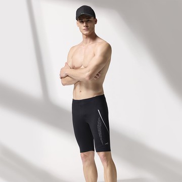 莫妮娜 台灣製 大男 玩水必備 七分泳褲 黑色 -XL