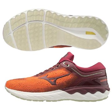 MIZUNO WAVE SKYRISE 女鞋 慢跑 一般型 XPOP中底 橘【運動世界】J1GD200969