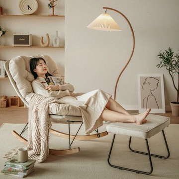 搖椅 搖搖椅輕奢陽臺逍遙椅客廳家用休閑大人躺椅網紅沙發椅子懶人躺椅