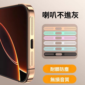 手機拍照按鍵 喇叭防塵貼 防塵塞 相機保護按鈕 適用於 iPhone 17 16 15 14 13 12 Pro Max