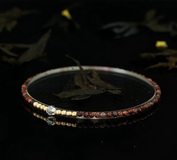 輕奢風 紅虎眼石 14KGF Swarovski 水晶手鍊