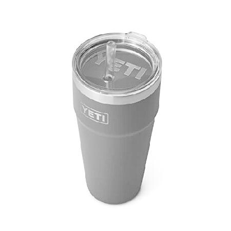 YETI Rambler 26 oz Straw Cup, Vacuum Insulated, Stainless Steel with Straw Lid, Charcoal並行輸入