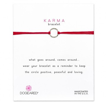 Dogeared Karma 閃亮圓滿圈手鍊 銀墜紅線手鍊 幸運繩 附原廠盒