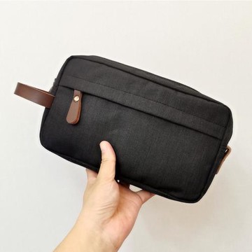 手提包男小號收納包男士手包帆布洗漱包手抓包便攜小包休閑橫款新