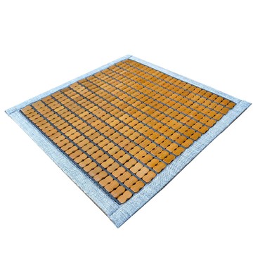 詠夏炭化麻將蓆 一人沙發墊-灰素麻