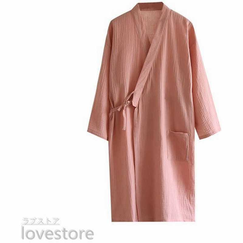 綿100 二層ガーゼ パジャマ ペア メンズ レディース 和風 前開き ワンピース 甚平 浴衣 夏 ルームウェア 部屋着 寝巻き お風呂 通販 Lineポイント最大0 5 Get Lineショッピング