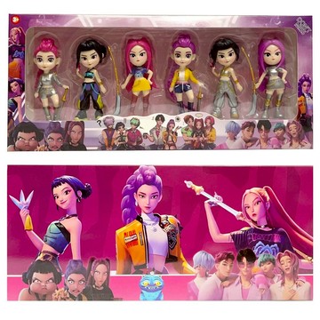 台灣發貨/免運 K-POP 獵魔女團 pvc開窗盒版 Q版一套6個不重複