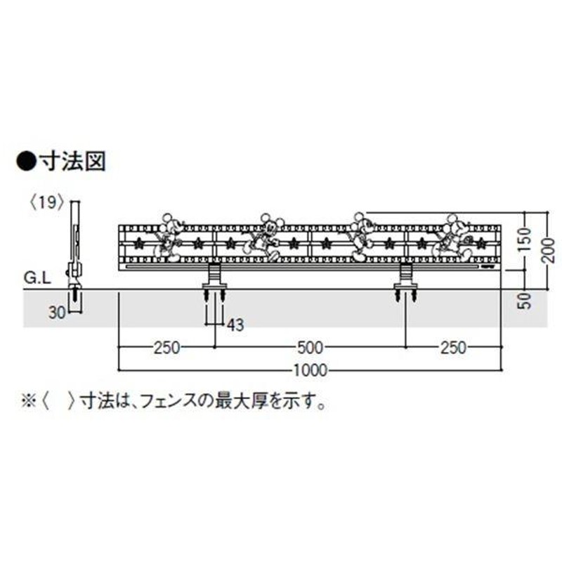 フェンス 外構 おしゃれ リクシル 新日軽 ディズニーミニフェンス