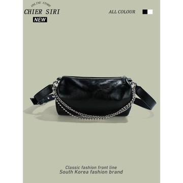 CHIER時尚獨特設計圓筒包高級感鏈條小包包女2025新款單肩斜挎包