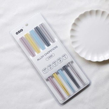 CDO合金筷子家用高檔耐高溫一人一色兒童高端合金筷子