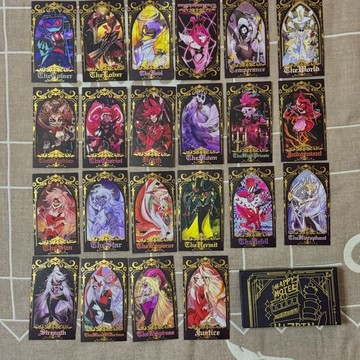 ✨小象優選✨地獄客棧全員燙金塔羅牌卡牌阿拉斯托路西法沃克斯voxalastor