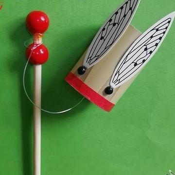 💖新品✨臺灣出貨✨1000萬遙遙領先竹知了仿真發聲竹蟬響聲搖搖玩具DIY科學實驗兒童