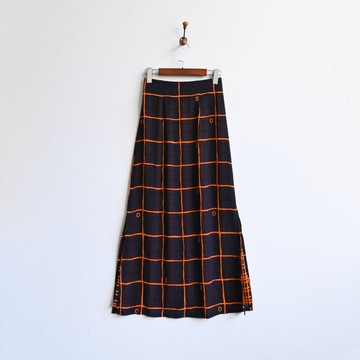 【蛋植物古著】夕色雲暉紗質印花古著長裙