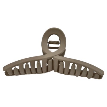 韓系氣質鯊魚夾 11cm 壓克力材質  米灰色