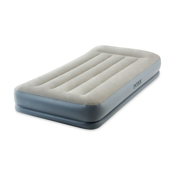 INTEX 舒適雙層內建幫浦(fiber tech)單人加大充氣床-有頭枕-寬99cm (64115ED)