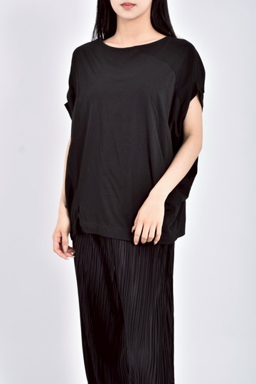 (M) 棉質黑色短袖上衣